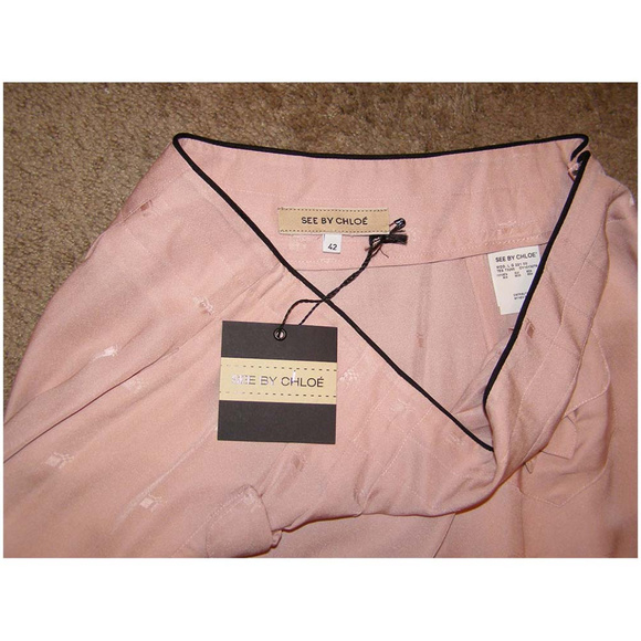 SEE by Chloe cute Silk skirt size 8 Parisian chic - Picture 7 of 8